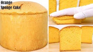 Orange Sponge Cake Recipe  How to Make Orange Sponge Cake  Orange Cake