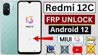 Redmi 12C Frp Bypass MIUI 13 Android 12  Google Account Bypass Redmi 12c  Without PC