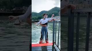 Flyboard montage  water jetpack water world this is to high #shorts