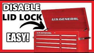 How to Disable Lid Lock  Drawers Locked when Top is Closed   Harbor Freight US General 44 Chest