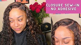 HOW TO Closure Sew - In  NO ADHESIVE  Easy Highlights  Jasmine K. & The Pretty Lounge