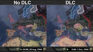 Comparing DLC vs No DLC in a Historical HOI4 Timelapse