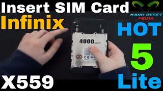 Infinix Hot 5 Lite Insert The SIM Card X559