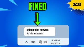 How to FIX UNIDENTIFIED NETWORK No Internet Access Windows 1110