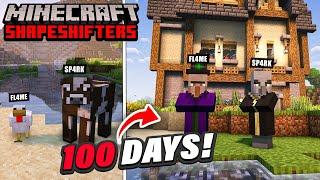 We Spent 100 Days as DUO SHAPESHIFTERS in Minecraft