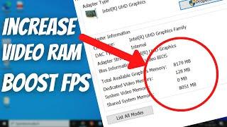 Increase VIDEO RAM GRAPHICS Without Any Software  BOOST FPS  INCREASE PC PERFORMANCE