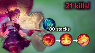 Kagura Best Combo with Sky Piercer 80 Stacks maximum 80 stacks