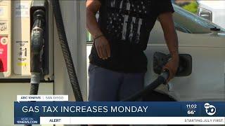 California gas tax increases again on Monday