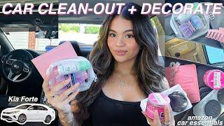 CAR CLEAN-OUT & DECORATE W ME  amazon car essentials deep cleaning and organizing my car