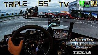 American Truck Simulator  BIG Delivery in Texas DLC  Triple 55 TVs