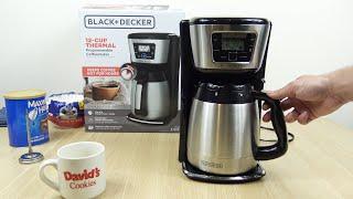 Black + Decker Thermal Coffeemaker - Clock Timer Features & Making a Pot