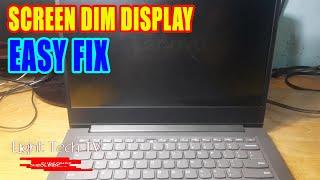 lenovo laptop display very dim easy fix