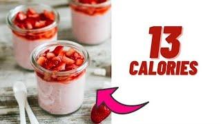 13 calorie vanilla strawberry dessert recipe- low calorie desserts for weight loss