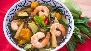 Kaeng Liang - Breast Milk Booster Shrimp & Veggie Soup แกงเลียง  Thai Recipes