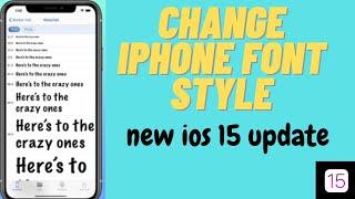 iOS 15  How Change Font Style On iPhone And iPad  Change iPhone Font Style iOS 15