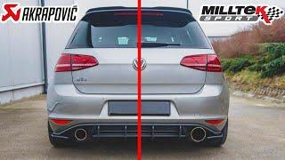 Akrapovic Vs Milltek Exhaust On Golf MK7 GTI