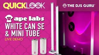 Ape Labs Mini Tube and White Can SE Demo  Battery Powered wireless Uplighting