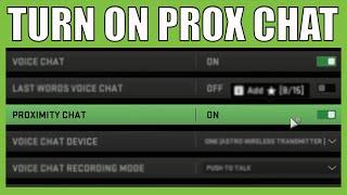 How To Enable Or Disable Proximity Chat Call Of Duty MW2 Warzone 2 and DMZ - Fix Proximity Chat MW2