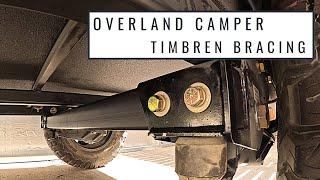 DIY Overland camper trailer build Timbren axle-less suspension crossmember