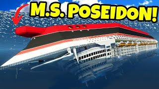 M.S. Poseidon CAPSIZES By a TSUNAMI in Stormworks Sinking Ship Survival