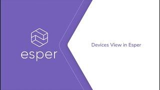 Device Management on Esper