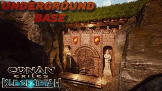 HOW TO BUILD AN UNDERGROUND BASE TIMELAPSE - CONAN EXILES Isle of Siptah