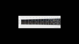 Notes Melodic E Minor Mod Scale 2 Octaves Guitar No 22  C3 to C5 String and Finger Numbers
