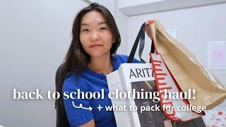 back to school clothing haul 2024 + what to pack for college  aritzia & lululemon 