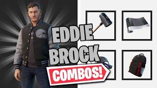 EDDIE BROCK VENOM COMBOS  FORTNITE SKIN REVIEW