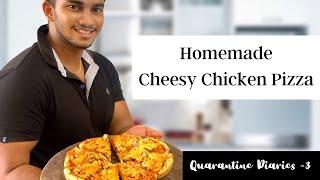 Best Homemade Cheesy Chicken Pizza Recipe   Pizza Dough Wild Cookbook