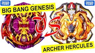 The Real Battle Big Bang GENESIS vs Archer HERCULES Beyblade Burst GT vs Turbo Takara Tomy