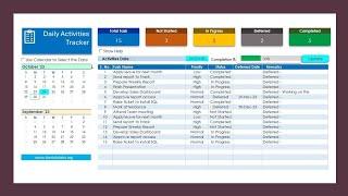 Automated Task & Activity Management Tracker in Excel & VBA Premium Tool