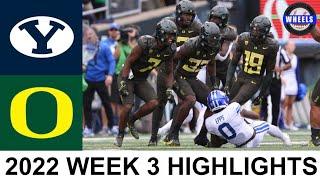 #25 Oregon vs #12 BYU Highlights  College Football Week 3  2022 College Football Highlights