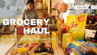 * HUGE * Grocery Haul Indian  How to grocery shop once a month  DMART Shopping Haul  Momthrulens