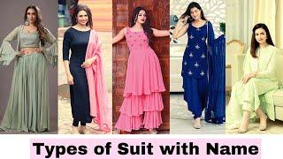 20 Different Types of Salwar Suits With Their Names Suit Design-2022 Suit Design For Girls