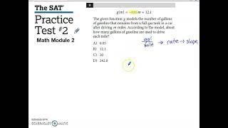 SAT Practice Test #2 Math Module 2 Problem #9