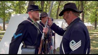 Civil War Reenactment at Mason City Iowa  24th and 32nd Iowa Infantry