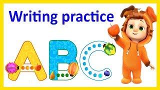 Writing practice ABC  English Lessons for Children