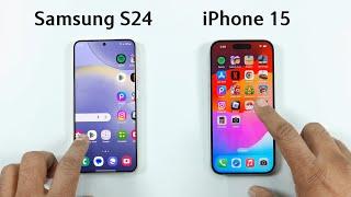 Samsung S24 vs iPhone 15  SPEED TEST