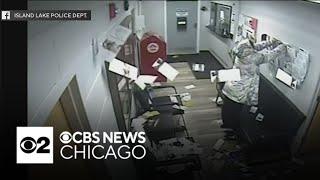Suburban Chicago police department looking for woman who made a mess in their building