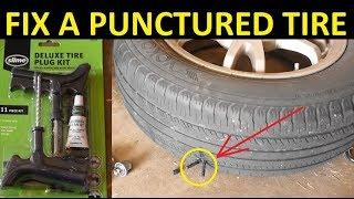 Fixing a Punctured Tire with Slime Deluxe Tire Repair Plug Kit - Mikes Inventions