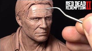 Sculpting Arthur Morgan Riding His Horse  Red Dead Redemption 2 Fan Art Sculpture