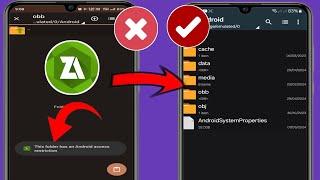 Restriction daccès au dossier Obbdata - ce dossier a une restriction daccès Android Zarchiver