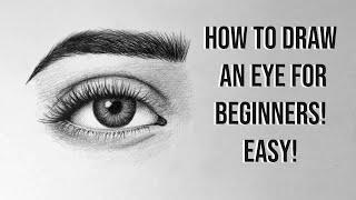 HOW TO DRAW AN EYE FOR BEGINNERS *EASY TUTORIAL*