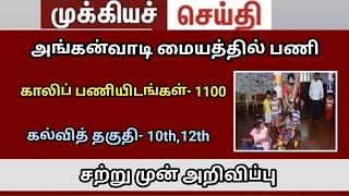 அங்கன்வாடி வேலைவாய்ப்பு 2024 Anganwadi Jobs 2024 Anganwadi Recruitment 2024  TN Govt Jobs 2024