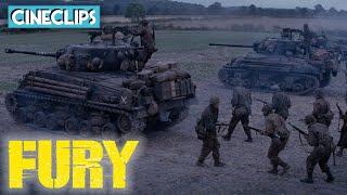 Anti-Tank Gun Fight  Fury  CineClips  With Captions