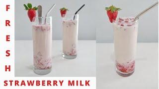 KOREAN STRAWBERRY MILK  CARA MEMBUAT SUSU STRAWBERRY ALA KOREA