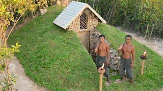 34Day 2 Man Building Dugout Shelter Underground By Hand