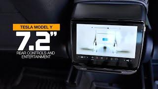 Hansshow 7.2 Tesla Model Y rear entertainment display - FIRST LOOK AND INSTALL