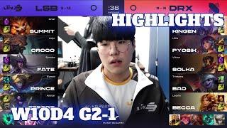 LSB vs DRX - Game 1 Highlights  Week 10 Day 4 LCK Spring 2021  DRX vs Liiv SANDBOX G1 W10D4